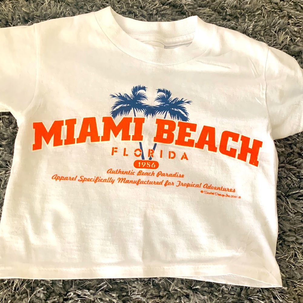 Vintage crop Miami Beach top